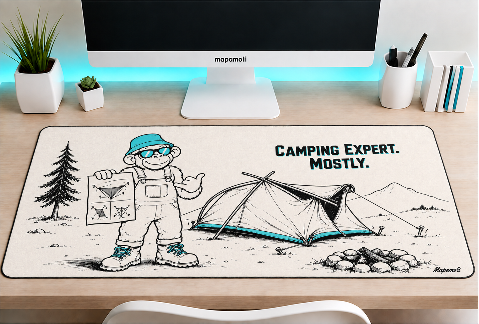 Camping Expert. Mostly. Mapamoli desk mat