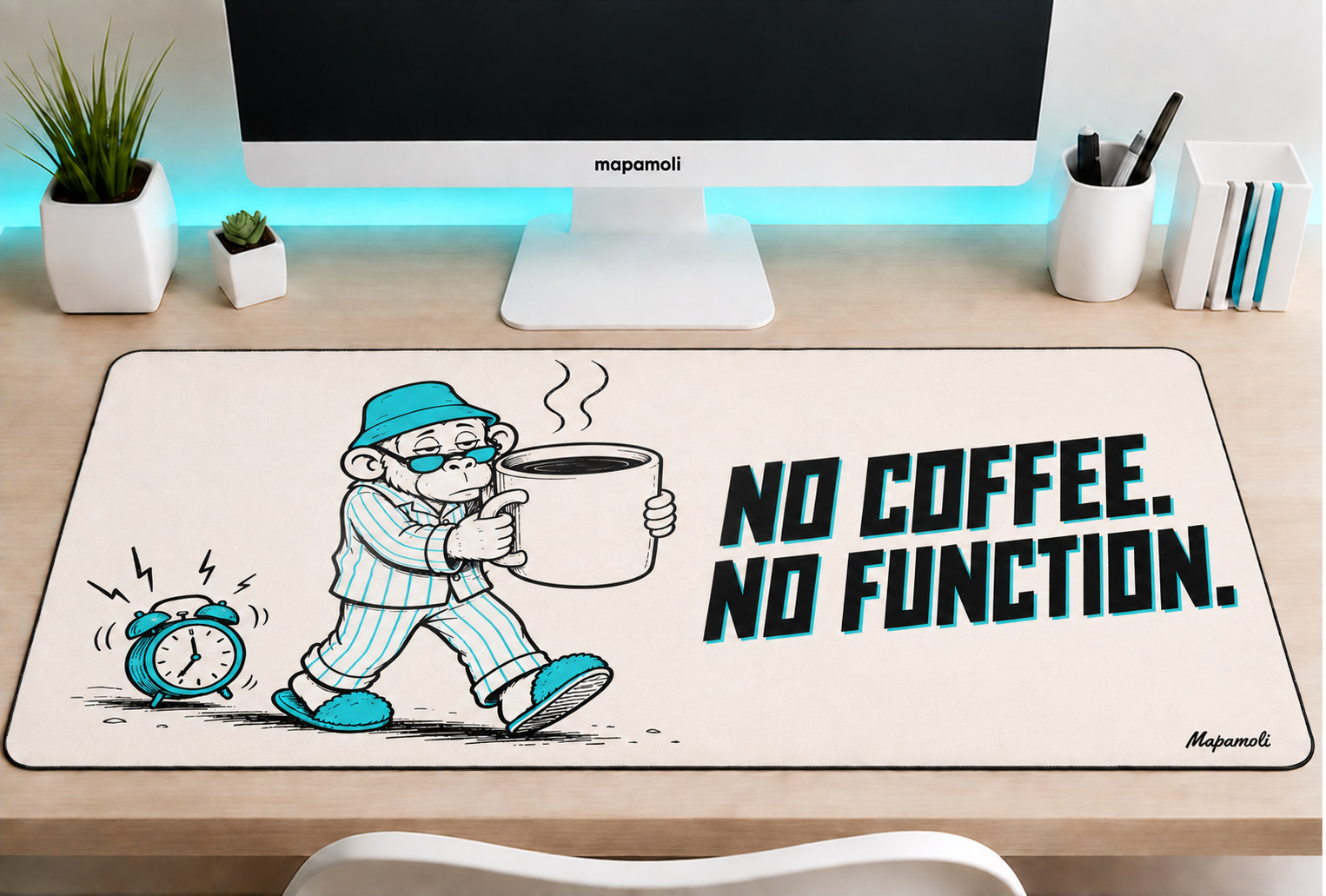 No Coffee. No Function. Mapamoli desk mat