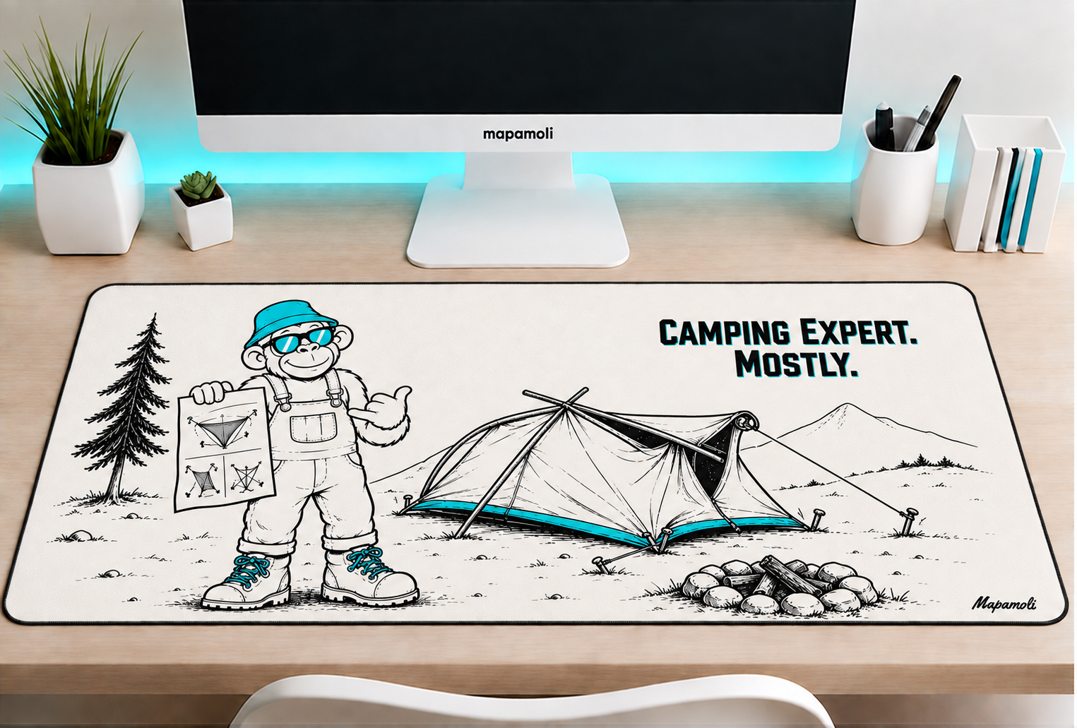 Camping Expert. Mostly. II Mapamoli desk mat