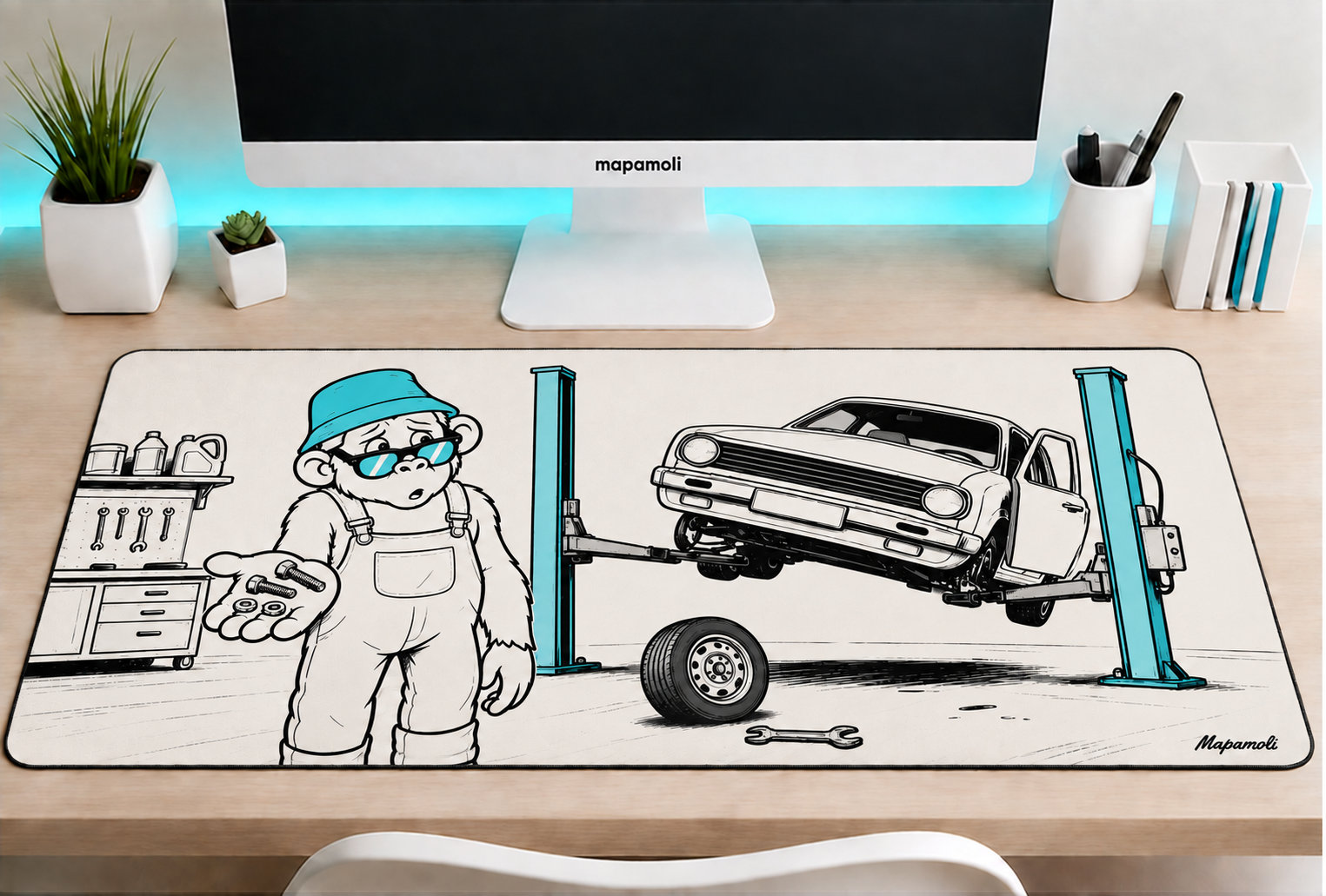 Garage Day II Mapamoli desk mat