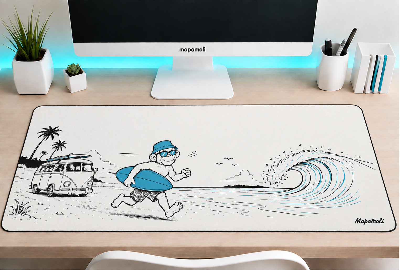 Beach Trip Mapamoli desk mat