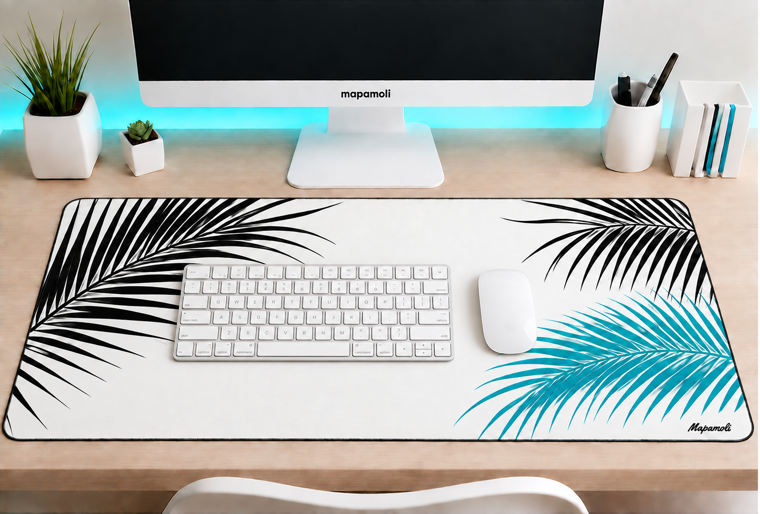 Palm White Mapamoli desk mat