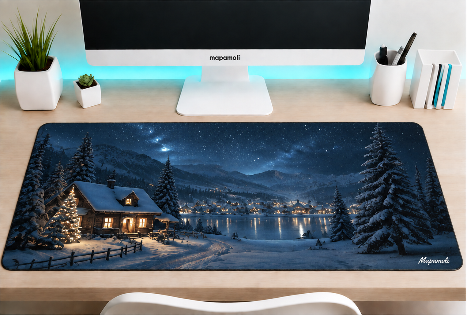 Christmas Night Mapamoli desk mat