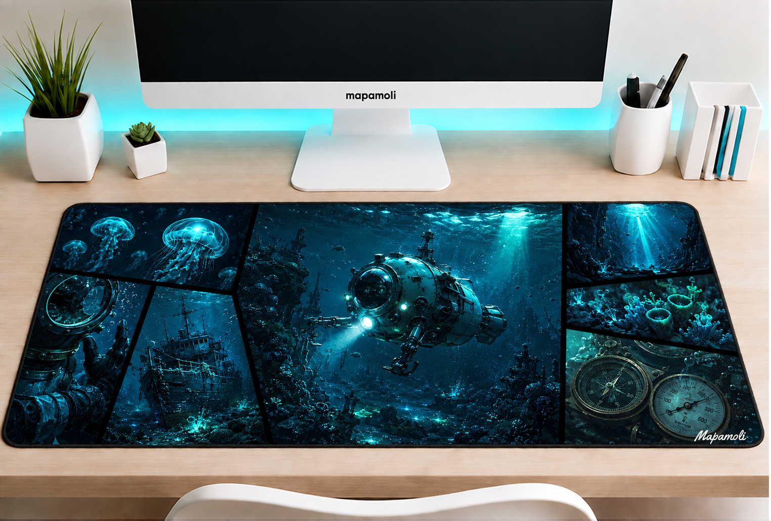 Deep Dive Mapamoli desk mat